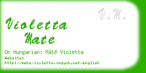 violetta mate business card