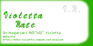 violetta mate business card